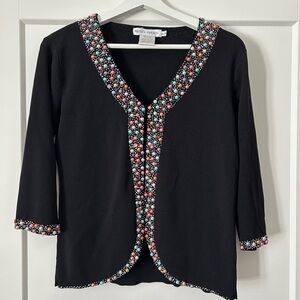 Beautiful black beaded sweater.